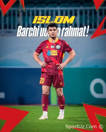 Islom Kenjaboev "NASAF" futbol klubi bilan shartnomani bekor qildi