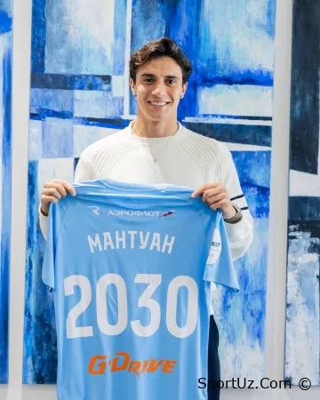 "Zenit" Mantuan bilan shartnomani 2030 yilgacha uzaytirganini e'lon qildi