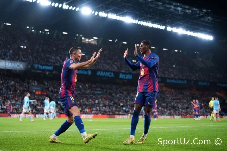 "Barselona" olti golli o'yinda "Selta" ni mag'lub etdi. Yamal gol urdi