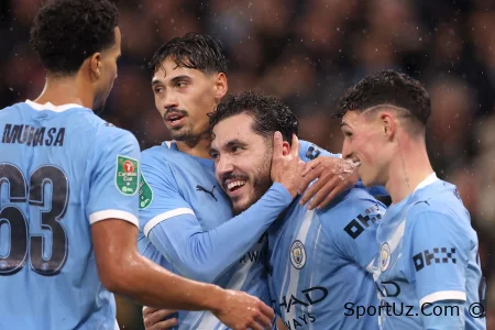 "Manchester Siti "Angliya ligasi Kubogining 1/4 finalida" Brentford " ni mag'lub etdi