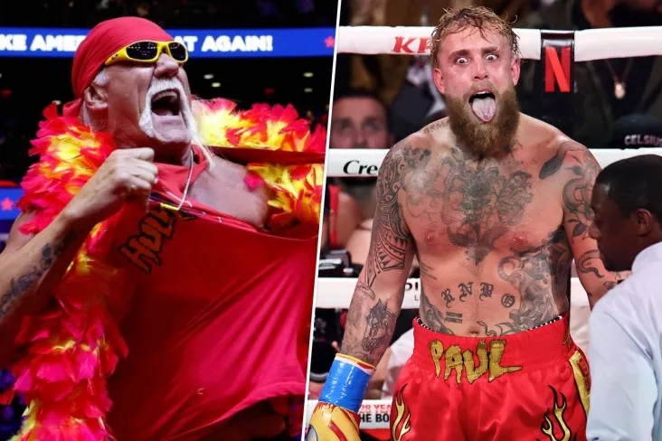 Surat: Jeyk Pol Entoni Joshua bilan duelda xalk Xoganga havolalar bilan kiyim kiygan