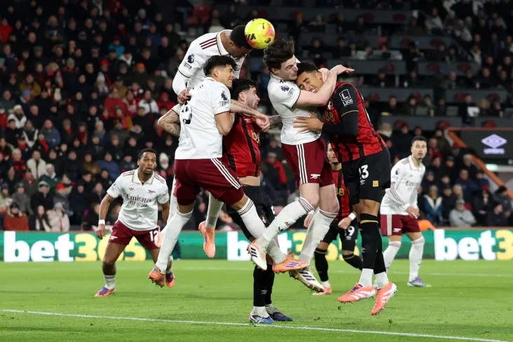 Raysning dubli "Arsenal" ga "Bornmut" ni APLning 20-tur o'yinida mag'lub etishga yordam berdi.