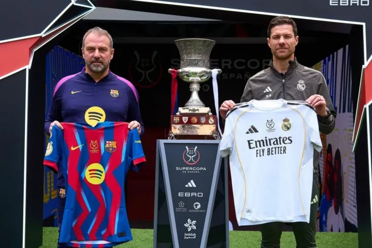 Flick va Alonso Ispaniya Superkubogi finali oldidan an'anaviy suratga tushishdi