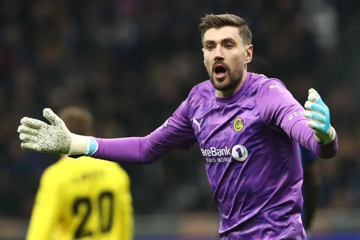 "Bude-Glimt" darvozaboni Nikita Xaykinning "Inter" bilan LCHda g'alaba qozonish o'yinida statistikasi