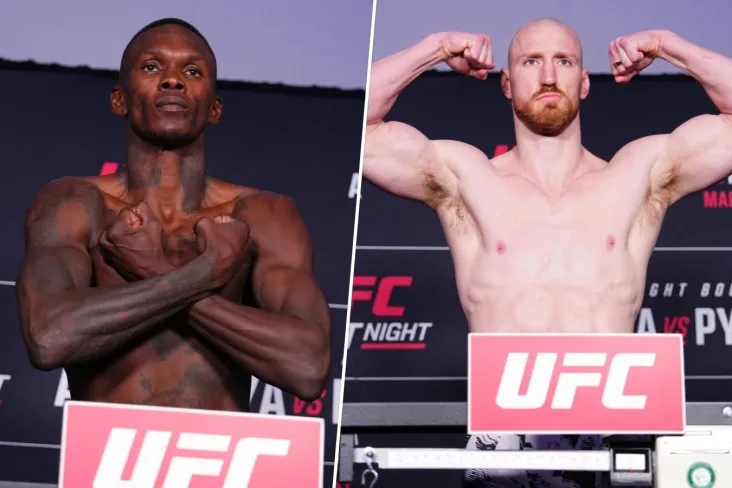 Adesanya va Pifer UFC Fight Night 271-da jang oldidan bir xil vaznni namoyish etishdi