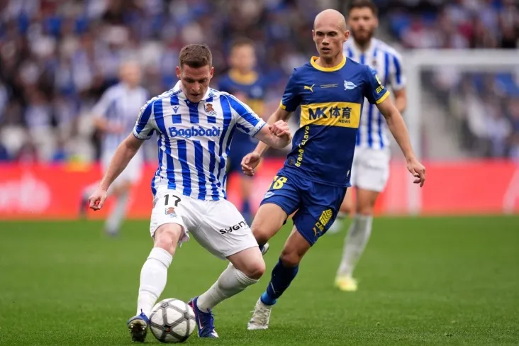 "Real Sossedad" ikki marta o'ynadi, ammo 90+7-daqiqada "Alaves" ustidan g'alaba qozondi