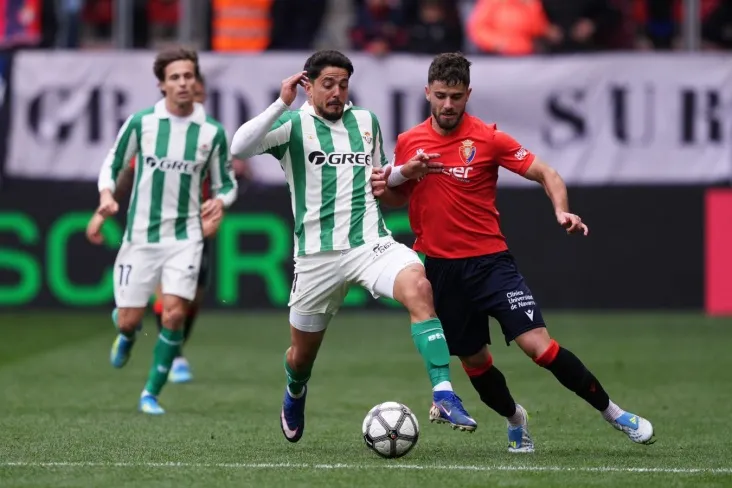 Betis La liganing 31-turida Osasunani mag'lub eta olmadi