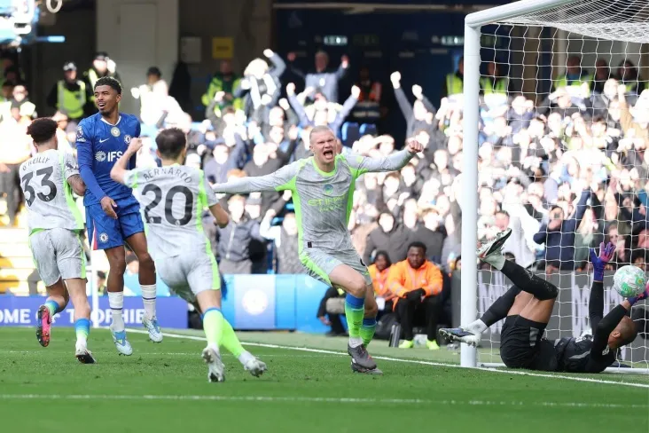 "Manchester Siti "" Chelsi " ni 32-turda mag'lub etdi va jadvaldagi birinchi o'ringa yaqinlashdi