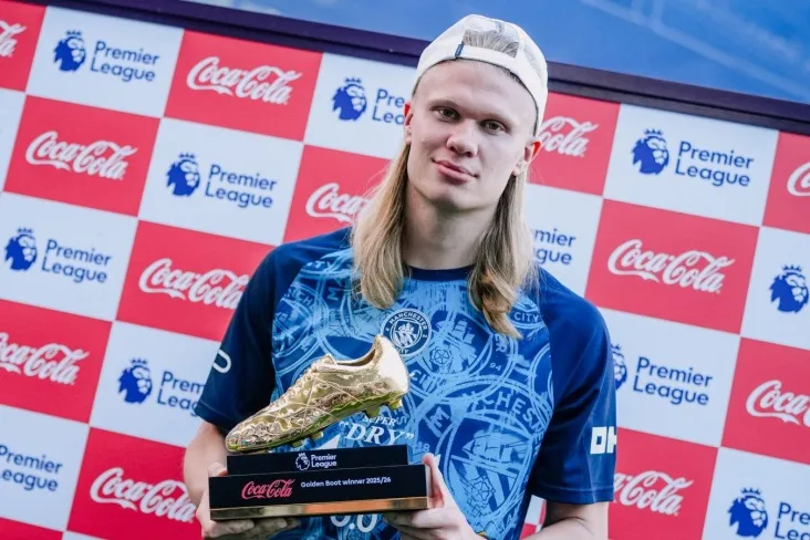 Erling Xoland "Manchester Siti" da to'rt mavsum davomida uchinchi "Oltin butsa"ni qo'lga kiritdi